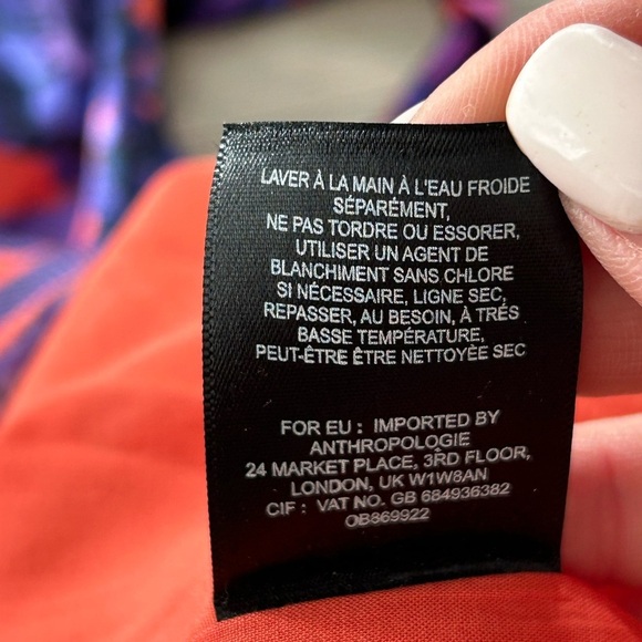 Anthropologie Maeve Macie Maxi Dress Jungle Floral Coral Purple - Picture 9 of 13